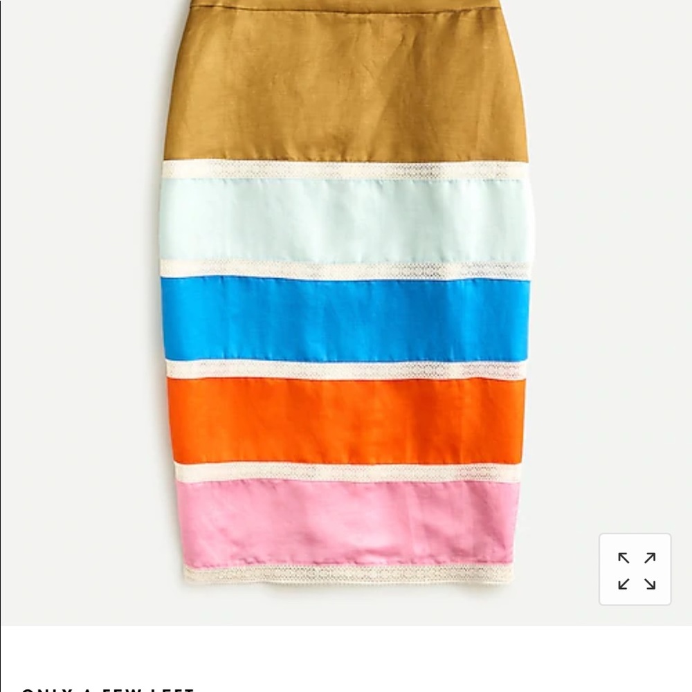 J Crew ribbon skirt in color block